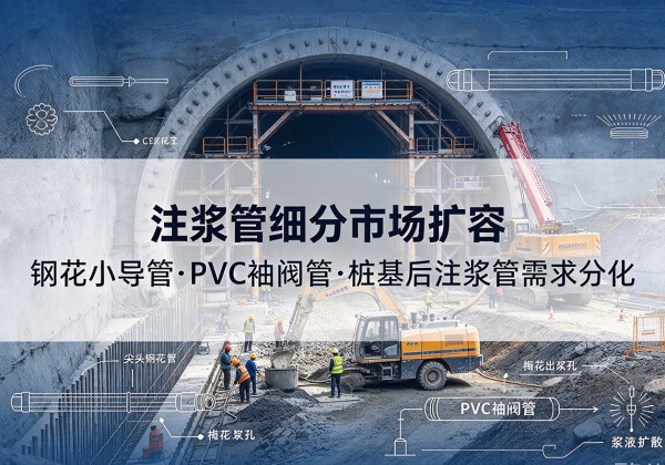 阿拉善左旗注浆管细分市场扩容，隧道钢花小导管、PVC 袖阀管、桩基后注浆管需求分化